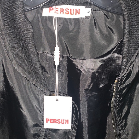 Black Bomber Jacket - Picture 2 of 3